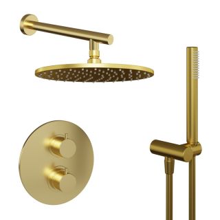 Душевой комплект Paini Cox 78PJSET26911THSH с термостатом матовое золото